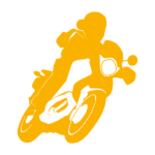 Vettoriale moto del logo Garfagnana Bikers - Giallo